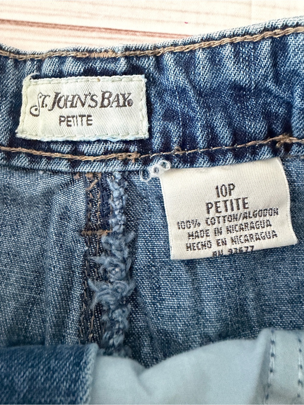 St. John's Bay Petite Denim Skirt - Light Blue Size 10P Office| Church|School - Picture 3 of 7